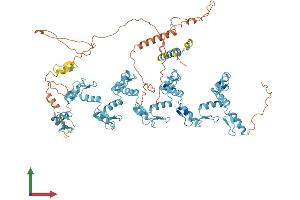 AlphaFold protein structure predicition of Human Recombinant ZNF226 Protein, UniprotID Q9NYT6