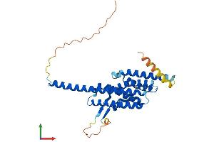 AlphaFold protein structure predicition of Human Recombinant TSNAX Protein, UniprotID Q99598
