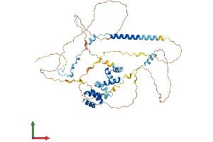 AlphaFold protein structure predicition of Human Recombinant UBAP1 Protein, UniprotID Q9NZ09
