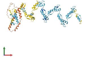 AlphaFold protein structure predicition of Human Recombinant ZNF732 Protein, UniprotID B4DXR9