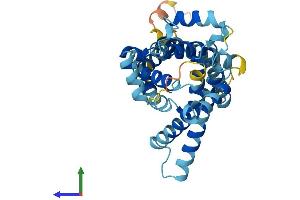 AlphaFold protein structure predicition of Human Recombinant SLC25A27 Protein, UniprotID O95847