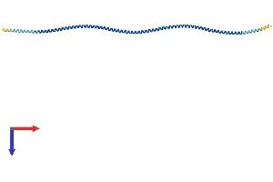 AlphaFold protein structure predicition of Mouse Recombinant Tpm1 Protein, UniprotID P58771