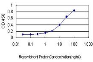 Detection limit for recombinant GST tagged SH2D3C is approximately 1ng/ml as a capture antibody. (SH2D3C anticorps  (AA 1-110))