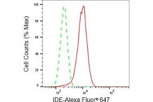 Flow cytometric analysis of IDE expression in HepG2 cells using IDE antibody (ABIN7799047), 1:2,000). (Recombinant IDE anticorps)