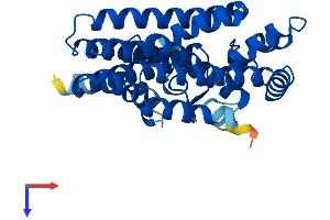 AlphaFold protein structure predicition of Mouse Recombinant Ggps1 Protein, UniprotID Q9WTN0