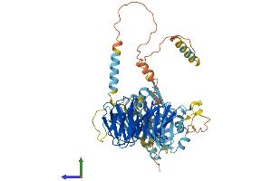 AlphaFold protein structure predicition of Human Recombinant TAF5L Protein, UniprotID O75529