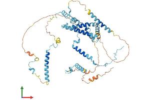 AlphaFold protein structure predicition of Human Recombinant UTP3 Protein, UniprotID Q9NQZ2
