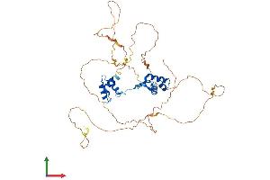 AlphaFold protein structure predicition of Mouse Recombinant Pax1 Protein, UniprotID P09084