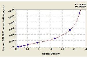 Typical standard curve (COLEC10 Kit ELISA)