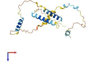 AlphaFold protein structure predicition of Human Recombinant SERTAD3 Protein, UniprotID Q9UJW9
