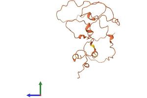 AlphaFold protein structure predicition of Human Recombinant KRTAP1-5 Protein, UniprotID Q9BYS1