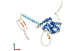 AlphaFold protein structure predicition of Mouse Recombinant Faxc Protein, UniprotID Q3UMF9