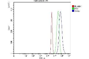Flow Cytometry analysis of Jurkat cells using anti-TCR alpha/TRAC antibody (ABIN6719654). (TRAC anticorps  (AA 1-114))
