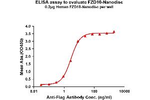 Elisa plates were pre-coated with Flag Tag -Nanodisc (0.