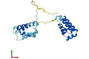 AlphaFold protein structure predicition of Human Recombinant TCEANC2 Protein, UniprotID Q96MN5
