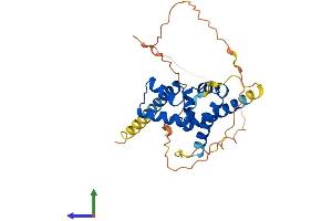 AlphaFold protein structure predicition of Mouse Recombinant Pou1f1 Protein, UniprotID Q00286