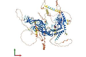 AlphaFold protein structure predicition of Human Recombinant UBE2O Protein, UniprotID Q9C0C9