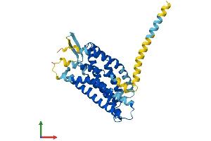 AlphaFold protein structure predicition of Human Recombinant GPR65 Protein, UniprotID Q8IYL9