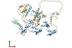 AlphaFold protein structure predicition of Human Recombinant ZNF483 Protein, UniprotID Q8TF39