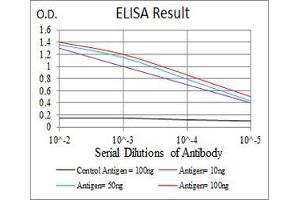 Black line: Control Antigen (100 ng), Purple line: Antigen(10 ng), Blue line: Antigen (50 ng), Red line: Antigen (100 ng),