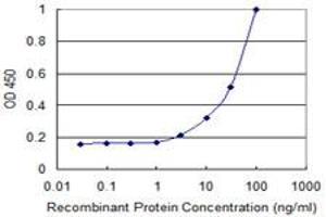 Detection limit for recombinant GST tagged ANGPTL3 is 1 ng/ml as a capture antibody.