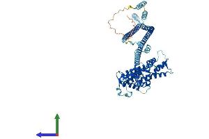 AlphaFold protein structure predicition of Human Recombinant TSNAXIP1 Protein, UniprotID Q2TAA8