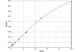 A typical standard curve (Chitotriosidase 1 Kit ELISA)
