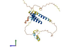 AlphaFold protein structure predicition of Human Recombinant SERTAD1 Protein, UniprotID Q9UHV2