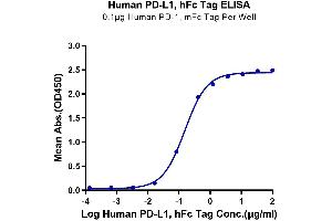 ELISA image for CD274 (PD-L1) (AA 19-238) protein (Fc Tag) (ABIN7275430)