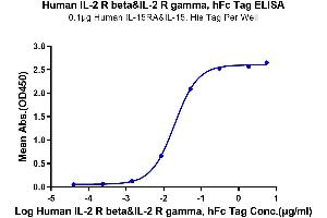 Immobilized Human IL-15RA&IL-15, His Tag at 1 μg/mL (100 μL/well) on the plate.