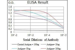 Black line: Control Antigen (100 ng), Purple line: Antigen(10 ng), Blue line: Antigen (50 ng), Red line: Antigen (100 ng),