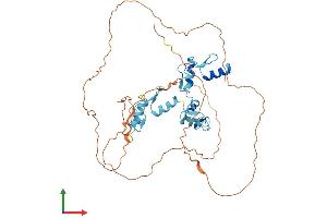 AlphaFold protein structure predicition of Human Recombinant GFI1 Protein, UniprotID Q99684