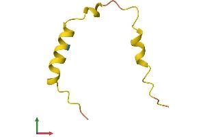 AlphaFold protein structure predicition of Human Recombinant LINC00308 Protein, UniprotID Q8TCZ7