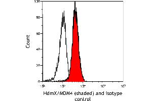 Flow Cytometry (FACS) image for anti-Mdm4-binding Protein (MDM4) (AA 125-175) antibody (ABIN7795618) (Recombinant MDM4-binding Protein anticorps  (AA 125-175))