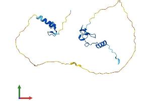 AlphaFold protein structure predicition of Human Recombinant ZFAND6 Protein, UniprotID Q6FIF0