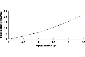 Typical Standard Curve for Rat RNASET2 ELISA. (RNASET2 Kit ELISA)