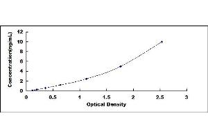 Typical standard curve (MMP25 Kit ELISA)