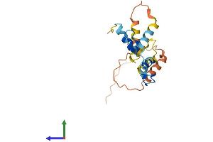 AlphaFold protein structure predicition of Human Recombinant ZNF826P Protein, UniprotID Q6ZT77