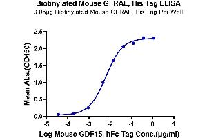Immobilized Biotinylated Mouse GFRAL, His Tag at 0.