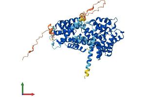 AlphaFold protein structure predicition of Human Recombinant TTC39A Protein, UniprotID Q5SRH9