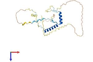 AlphaFold protein structure predicition of Human Recombinant PAGR1 Protein, UniprotID Q9BTK6