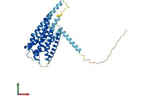 AlphaFold protein structure predicition of Mouse Recombinant Gpr119 Protein, UniprotID Q7TQP3