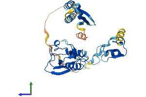 AlphaFold protein structure predicition of Human Recombinant DTX3 Protein, UniprotID Q8N9I9