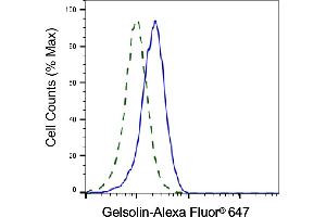 Validation of Gelsolin knockdown using flow cytometry.