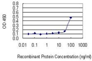 Detection limit for recombinant GST tagged RASD2 is 10 ng/ml as a capture antibody.