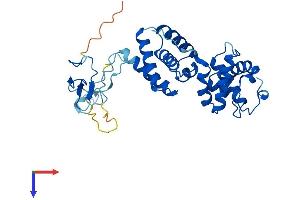 AlphaFold protein structure predicition of Human Recombinant GTF2B Protein, UniprotID Q00403
