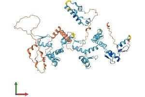AlphaFold protein structure predicition of Human Recombinant ZNF181 Protein, UniprotID Q2M3W8