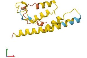 AlphaFold protein structure predicition of Human Recombinant TOR1AIP2 Protein, UniprotID Q9H496