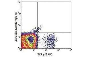 Flow Cytometry (FACS) image for anti-TCR V Gamma1.1/Cr4 antibody (PE) (ABIN2662880) (TCR V Gamma1.1/Cr4 anticorps (PE))