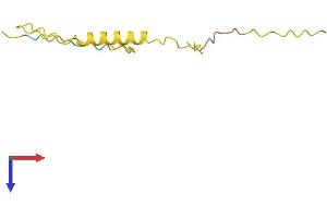 AlphaFold protein structure predicition of Mouse Recombinant Prm3 Protein, UniprotID Q62100